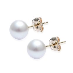 6mm Pearl Stud with 14K Gold Fitting